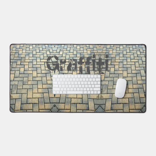 Urban Gray and Yellow Brick  Bureaumat (Keyboard & Muis)