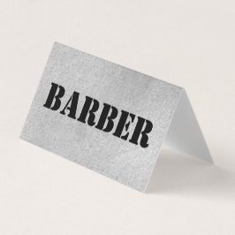 Urban Gray Barber Folded Visitekaartje
