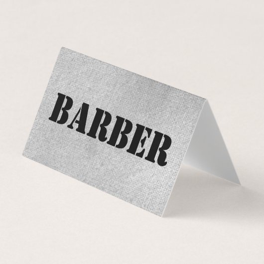 Urban Gray Barber Folded Visitekaartje (Voorkant)