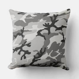 Urban Gray Camo Pillow Kussen