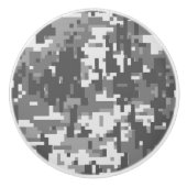 Urban Gray Digital Camouflage  Keramische Knop (Voorkant)