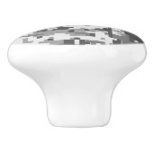 Urban Gray Digital Camouflage  Keramische Knop (Zijkant)