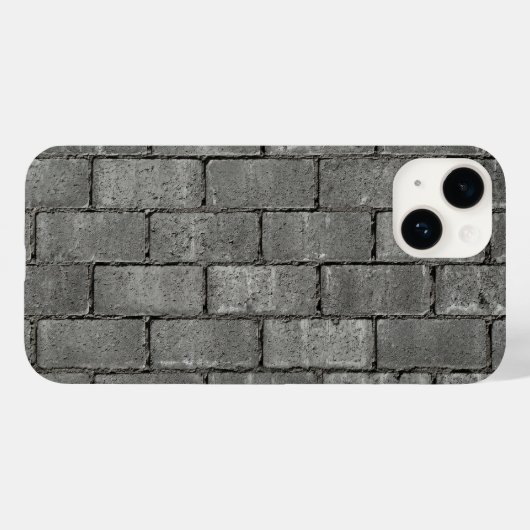 Urban Grey Brick Pavement Texture iPhone Case (Achterkant (horizontaal))