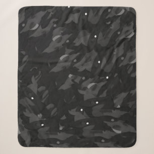 Urban grijs camouflagepatroon sherpa deken
