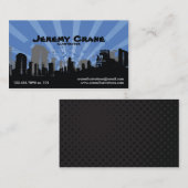 Urban Grunge Cityscape - Blue Visitekaartje (Voorkant / Achterkant)