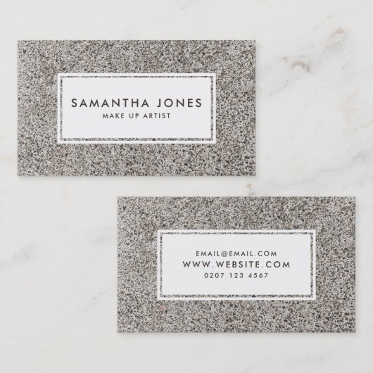 Urban Grunge Concrete Eenvoudig Modern Interieur Visitekaartje (Voorkant / Achterkant)