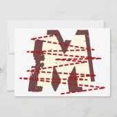  Urban Grunge Distressed Monogram Letter Aankondiging (Voorkant)