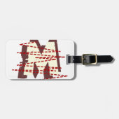  Urban Grunge Distressed Monogram Letter Bagagelabel (Voorkant horizontaal)