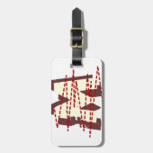  Urban Grunge Distressed Monogram Letter Bagagelabel (Voorkant verticaal)