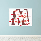  Urban Grunge Distressed Monogram Letter Canvas Afdruk (Insitu (Houten vloer))