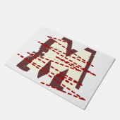 Urban Grunge Distressed Monogram Letter Deurmat (Schuin)