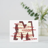  Urban Grunge Distressed Monogram Letter Feestdagenkaart (Staand voorkant)