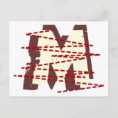  Urban Grunge Distressed Monogram Letter Feestdagenkaart (Voorkant)