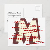 Urban Grunge Distressed Monogram Letter Feestdagenkaart (Voorkant / Achterkant)