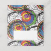 Urban Grunge Graffiti Swirls Dinner Party Plaatskaartje (Buitenkant ongevouwen)