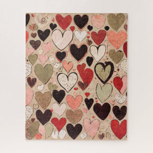 Urban Grunge Hearts Legpuzzel