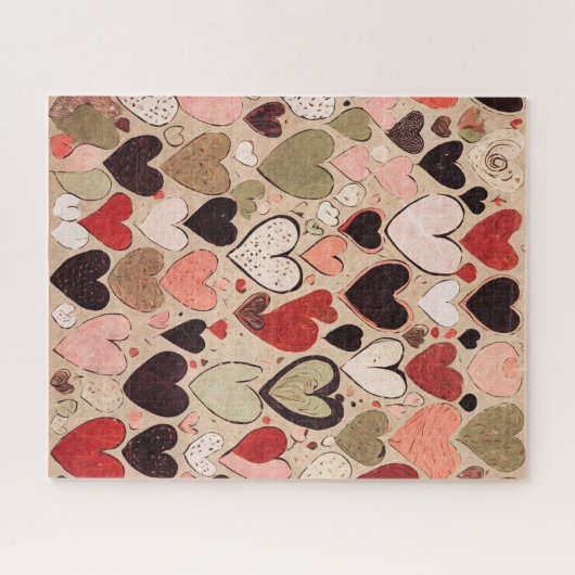 Urban Grunge Hearts Legpuzzel (Horizontaal)