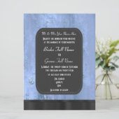 Urban grunge krijtbord stijl alternatieve bruiloft kaart (Staand voorkant)