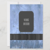 Urban grunge krijtbord stijl alternatieve bruiloft kaart (Achterkant)