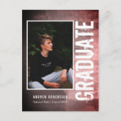 Urban Grunge Photo Afstuderen Uitnodiging Briefkaart (Voorkant)