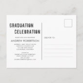 Urban Grunge Photo Afstuderen Uitnodiging Briefkaart (Achterkant)