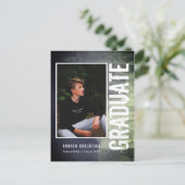 Urban Grunge Photo Afstuderen Uitnodiging Briefkaart (Staand voorkant)