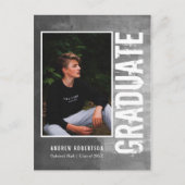 Urban Grunge Photo Afstuderen Uitnodiging Briefkaart (Voorkant)