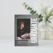 Urban Grunge Photo Afstuderen Uitnodiging Briefkaart (Staand voorkant)