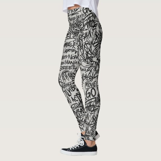 Urban Grunge Scribble  Leggings (Links)