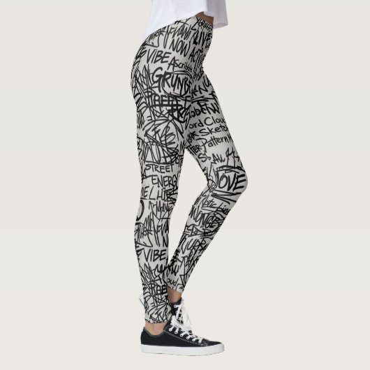 Urban Grunge Scribble  Leggings (Rechts)