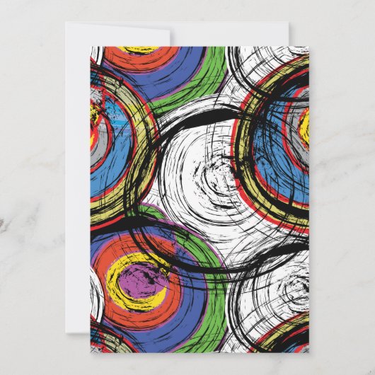 Urban Grunge Swirl Modern Pattern Kaart (Voorkant)