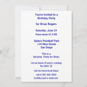 Urban Guerilla Paintball Je bent uitgenodigd Kaart (Achterkant)