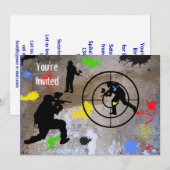 Urban Guerilla Paintball Je bent uitgenodigd Kaart (Voorkant / Achterkant)