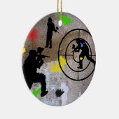 Urban Guerilla Paintball Keramisch Ornament (Rechts)