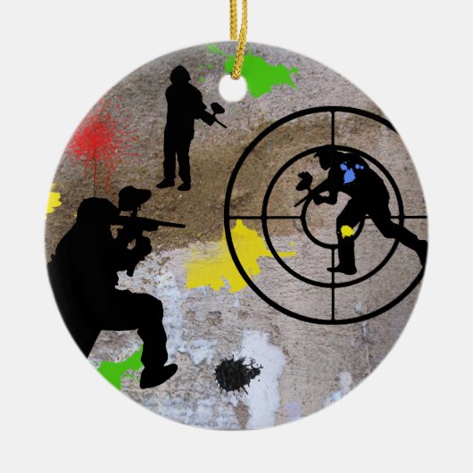 Urban Guerilla Paintball Keramisch Ornament (Voorkant)