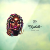 Urban Hip Hop Vrouw Haar En Nagels Salon Raamsticker (Vel 3)