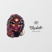 Urban Hip Hop Vrouwen Haar- en Nagelsalon Raamsticker (Vel)