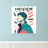 Urban Hope - Abstract Portrait Illustration Canvas Afdruk (Insitu (Houten vloer))