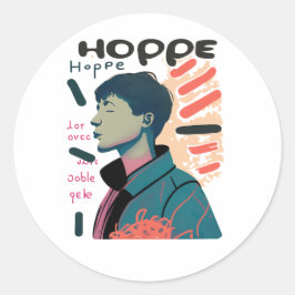 Urban Hope - Abstract Portrait Illustration Ronde Sticker