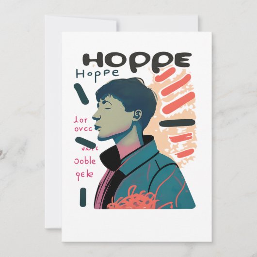 Urban Hope - Abstracte Portretillustratie Kaart (Voorkant)