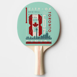 Urban Icons: een viering van de steden van Canada Tafeltennisbatje