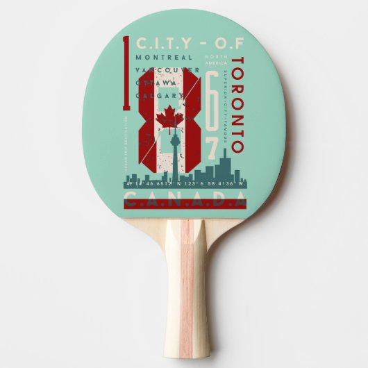 Urban Icons: een viering van de steden van Canada Tafeltennisbatje (Voorkant)