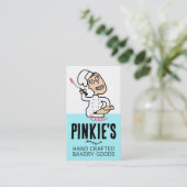 Urban Indie Comic Pastry Chef Baking Frosting B... Visitekaartje (Staand voorkant)