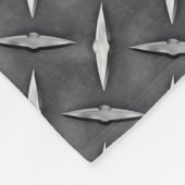 Urban Industrial Metallic Texture Print Fleece Deken (Hoek)