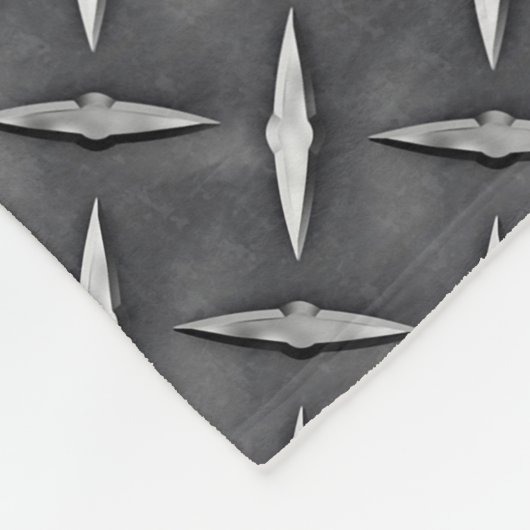 Urban Industrial Metallic Texture Print Fleece Deken (Hoek)