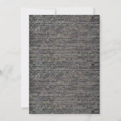 Urban Industrial Warehouse Brick Wedding Invite Kaart (Achterkant)