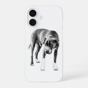 Urban Ink Dog - Pitbull Mix Gaze iPhone 16 Hoesje