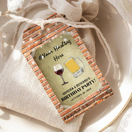 Urban Joint Birthday Hashtag Bottle Labels Cadeaulabel