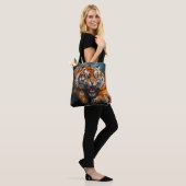 Urban Jungle Aanvallende Tijger Boodschappentas Tote Bag (Op model)