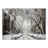 Urban-kerstsneeuw in Brooklyn NY (Voorkant Horizontaal)